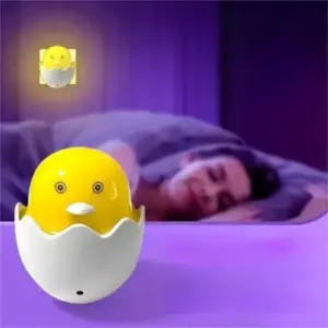 Yellow Duck Egg Shape Led Night Light